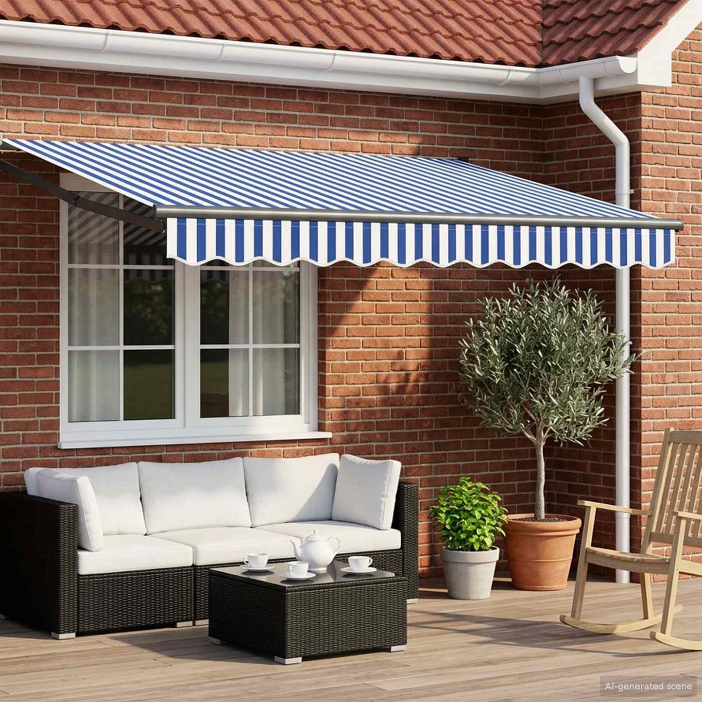 vidaXL Electric Retractable Awning 3 x 2.5 m 1