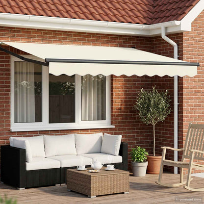 vidaXL Electric Retractable Awning Cream and Anthracite 3 x 2.5 m 1