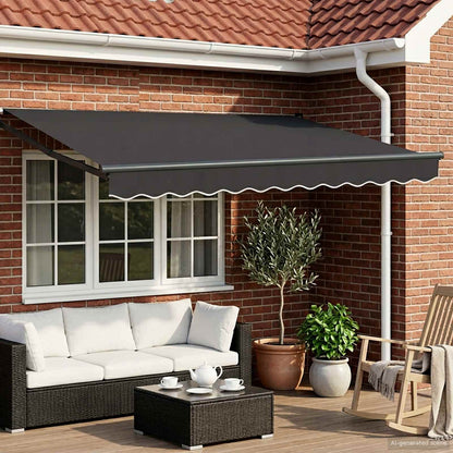 vidaXL Electric Retractable Awning Anthracite 3 x 2.5 m 1