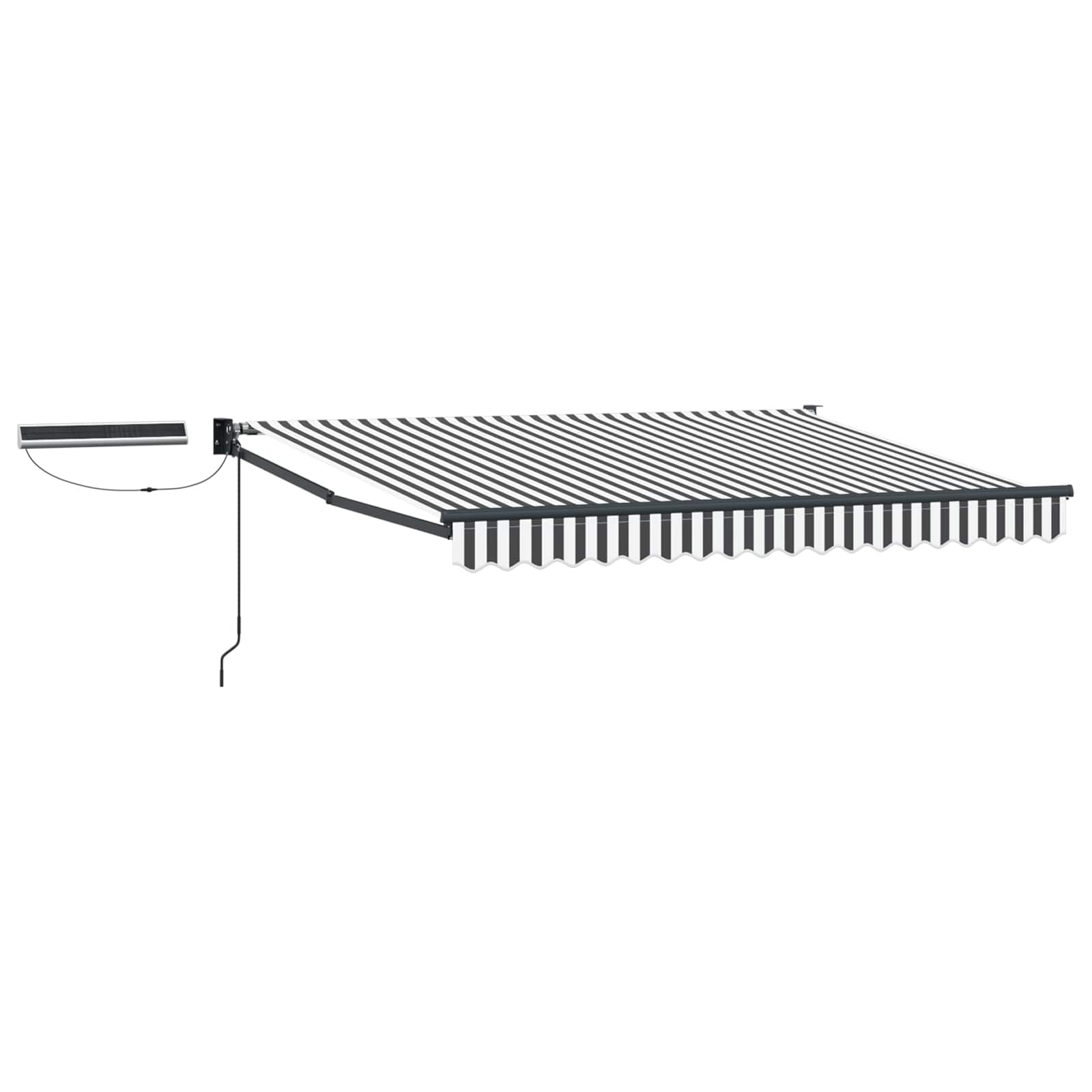vidaXL Electric Retractable Awning Anthracite and White 3 x 2.5 m 2