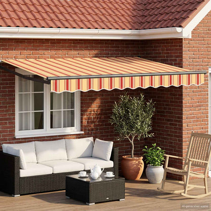 vidaXL Electric Retractable Awning Multicolour 3 x 2.5 m 1