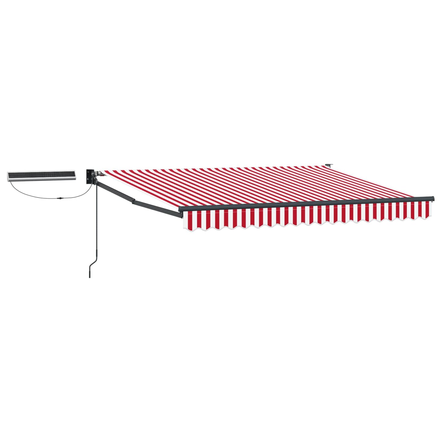 vidaXL Electric Retractable Awning Red, White and Anthracite 3 x 2.5 m 2