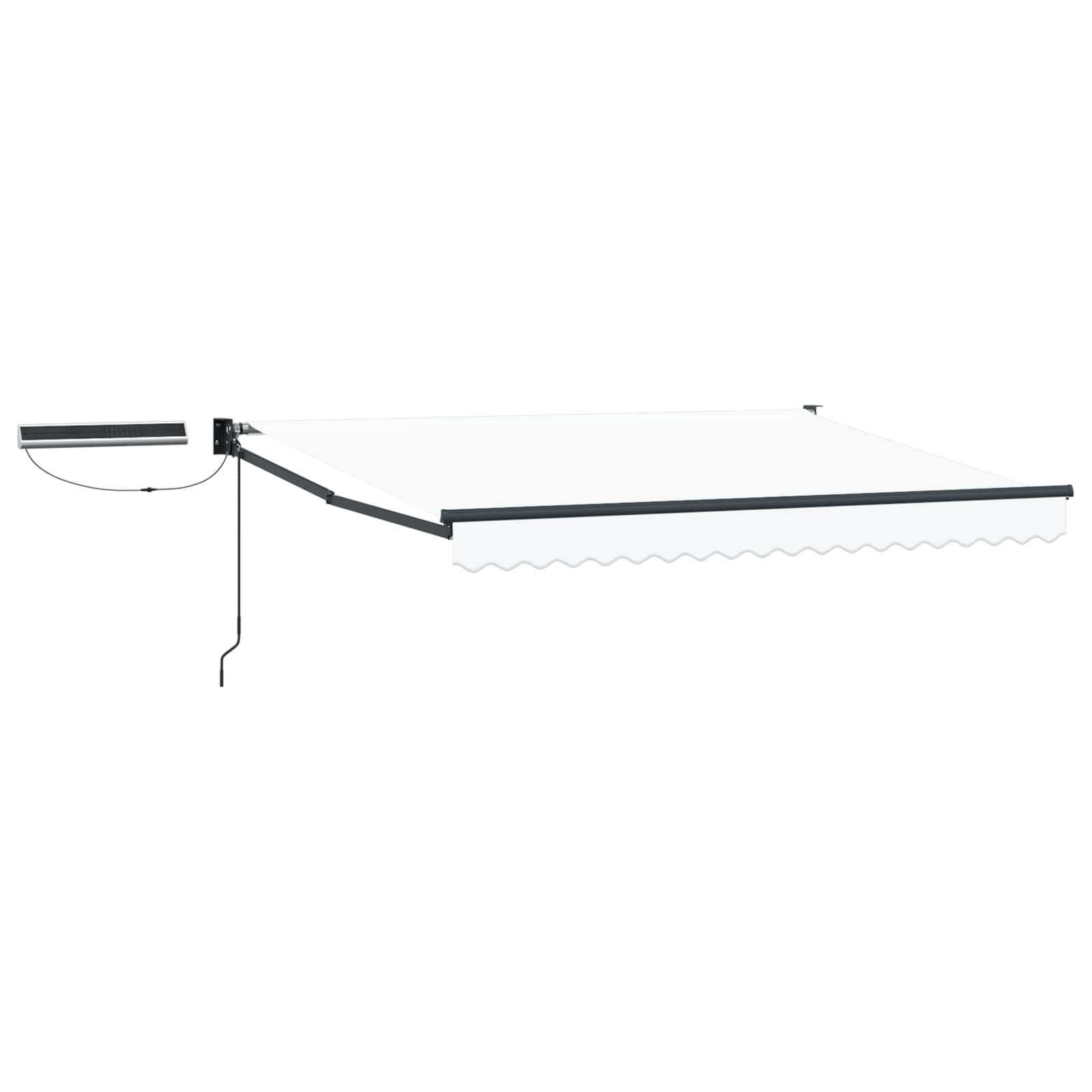 vidaXL Electric Retractable Awning White and Anthracite 3 x 2.5 m 2
