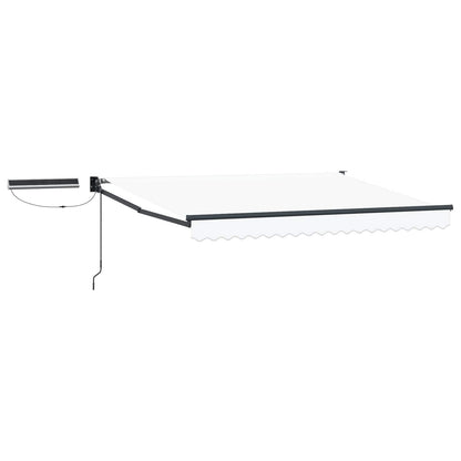 vidaXL Electric Retractable Awning White and Anthracite 3 x 2.5 m 2