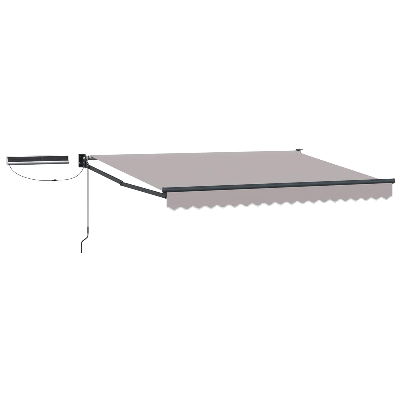 vidaXL Electric Retractable Awning Light Grey and Anthracite 3 x 2.5 m 2