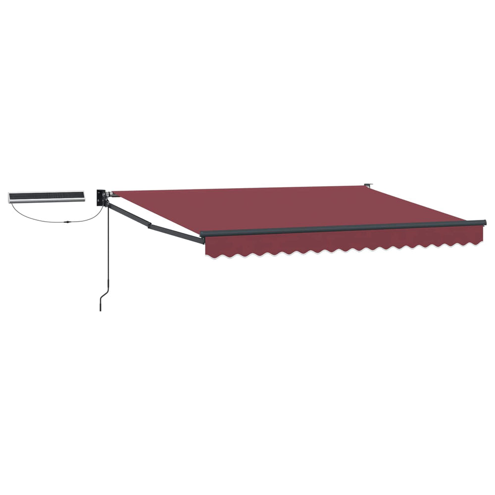 vidaXL Electric Retractable Awning Burgundy and Anthracite 3.5 x 2.5 m
