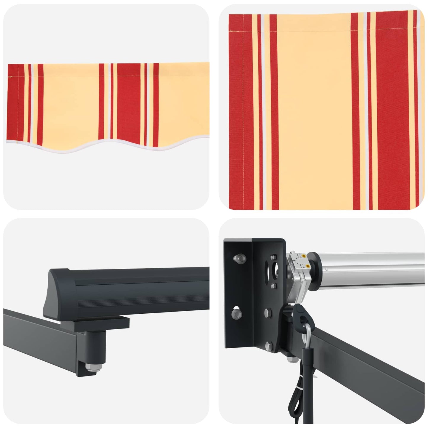vidaXL Electric Retractable Awning Multicolour 3.5 x 2.5 m 6