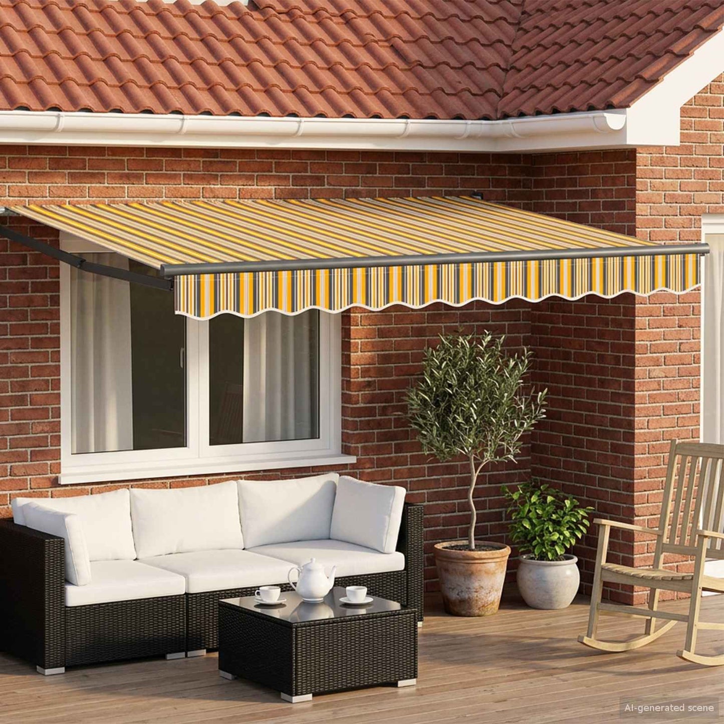 vidaXL Electric Retractable Awning 3.5 x 2.5 m 1