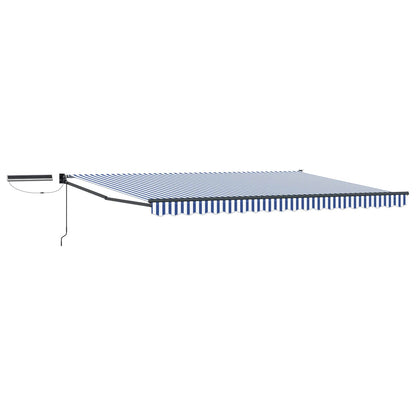 vidaXL Electric Retractable Awning Blue, White and Anthracite 4 x 3 m 2