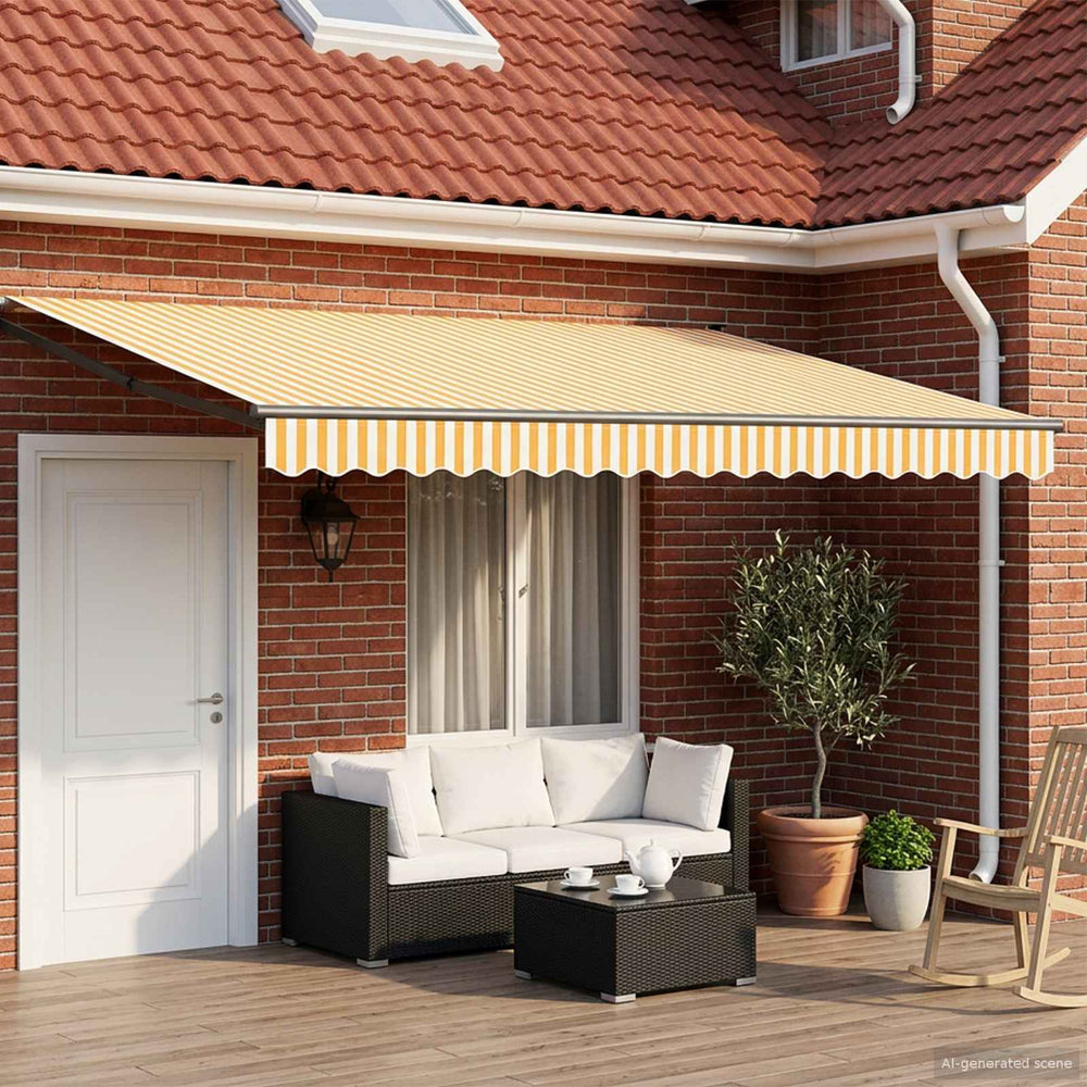 vidaXL Electric Retractable Awning 4 x 3 m