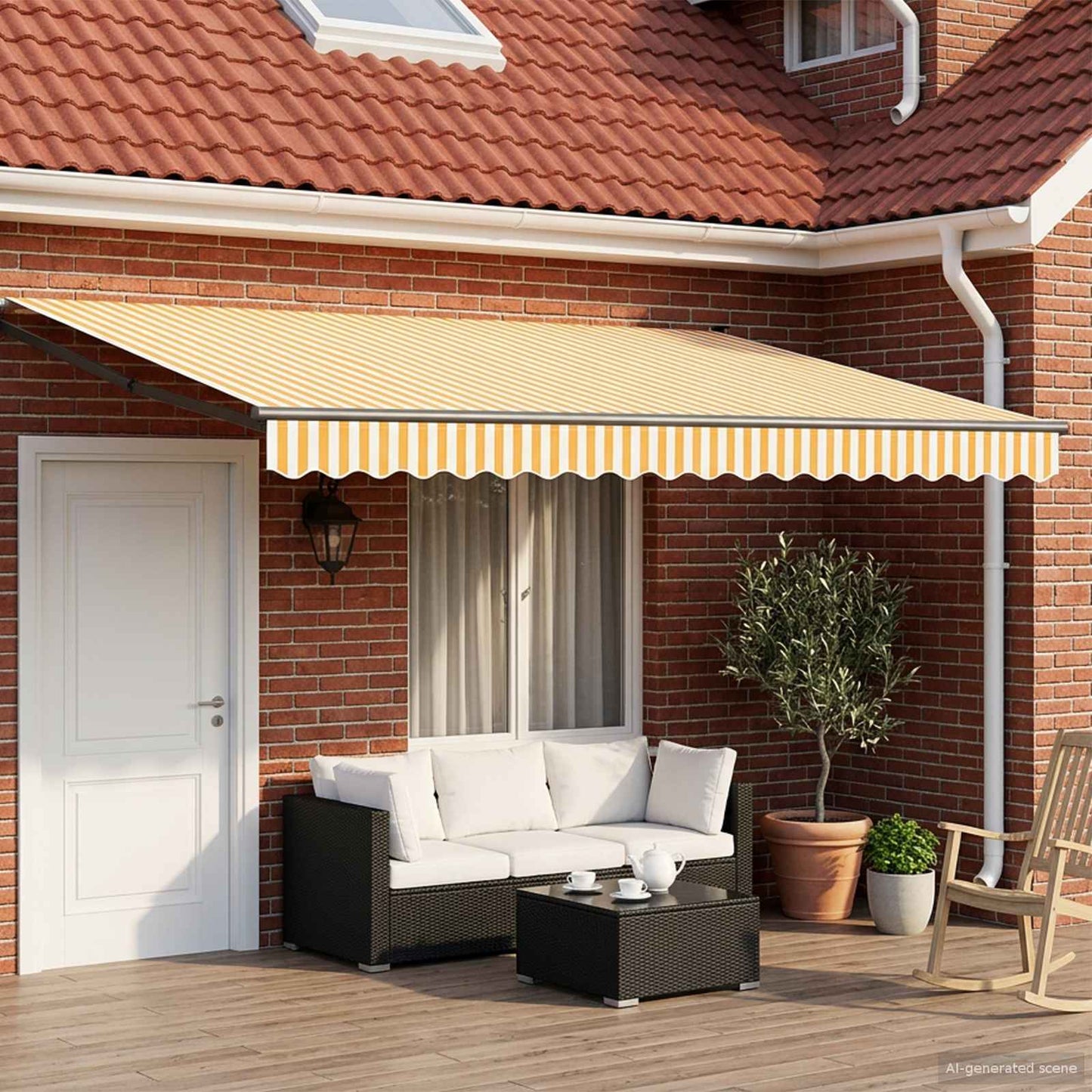 vidaXL Electric Retractable Awning 4 x 3 m 1