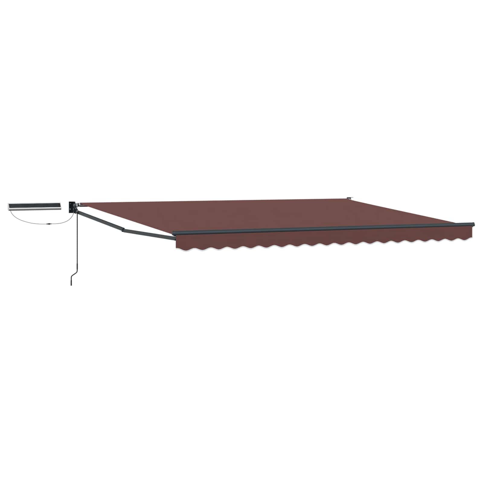 vidaXL Electric Retractable Awning Brown and Anthracite 4 x 3 m 2