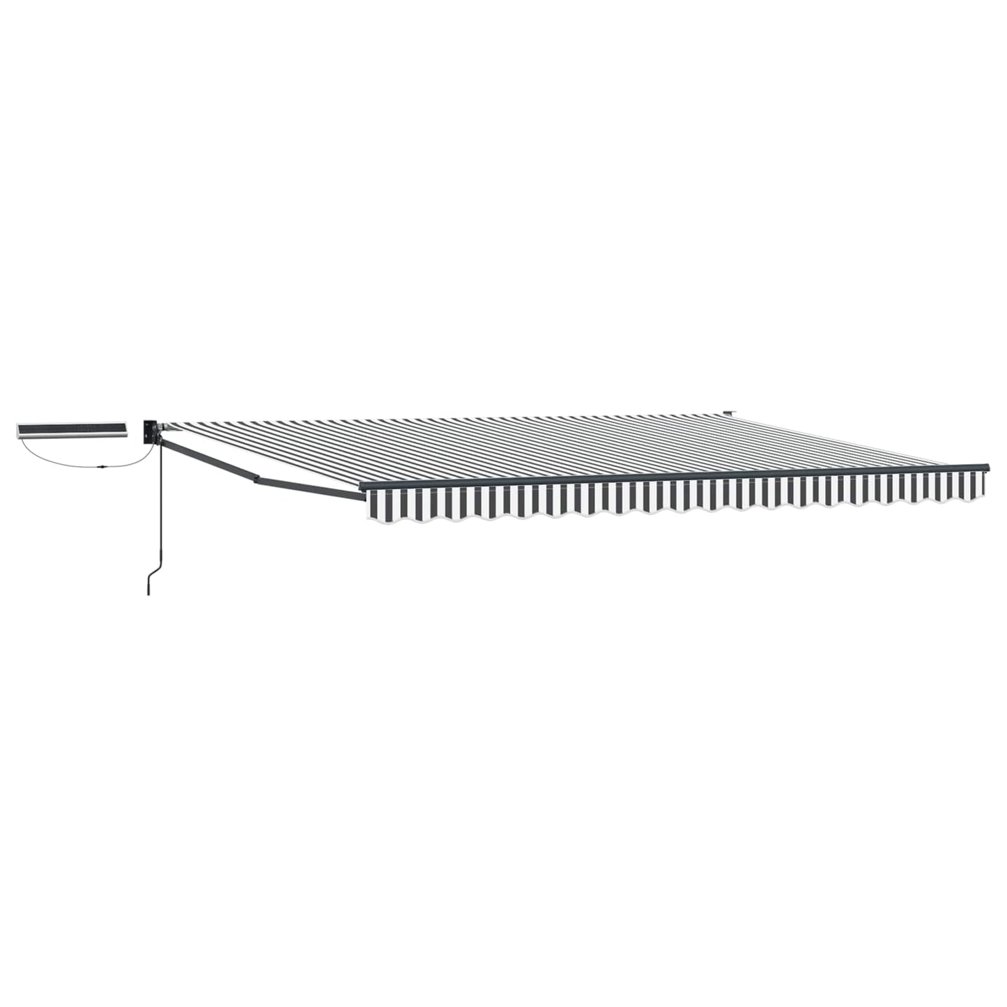 vidaXL Electric Retractable Awning Anthracite and White 4 x 3 m 2