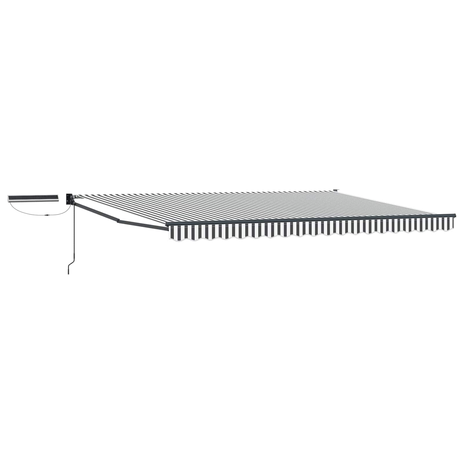 vidaXL Electric Retractable Awning Anthracite and White 4 x 3 m 2