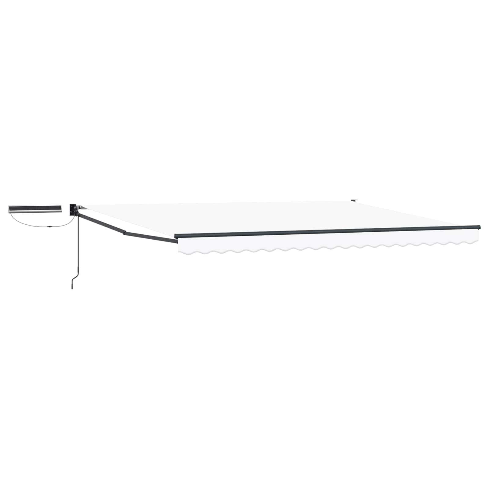 vidaXL Electric Retractable Awning White and Anthracite 4 x 3 m 2