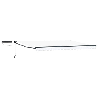 vidaXL Electric Retractable Awning White and Anthracite 4 x 3 m 2