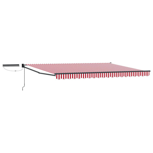 vidaXL Electric Retractable Awning Red, White and Anthracite 4.5 x 3 m 2