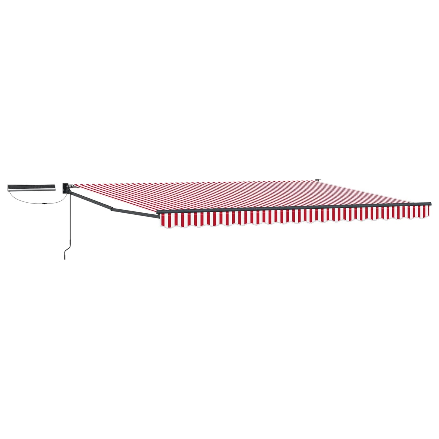 vidaXL Electric Retractable Awning Red, White and Anthracite 5 x 3 m 2