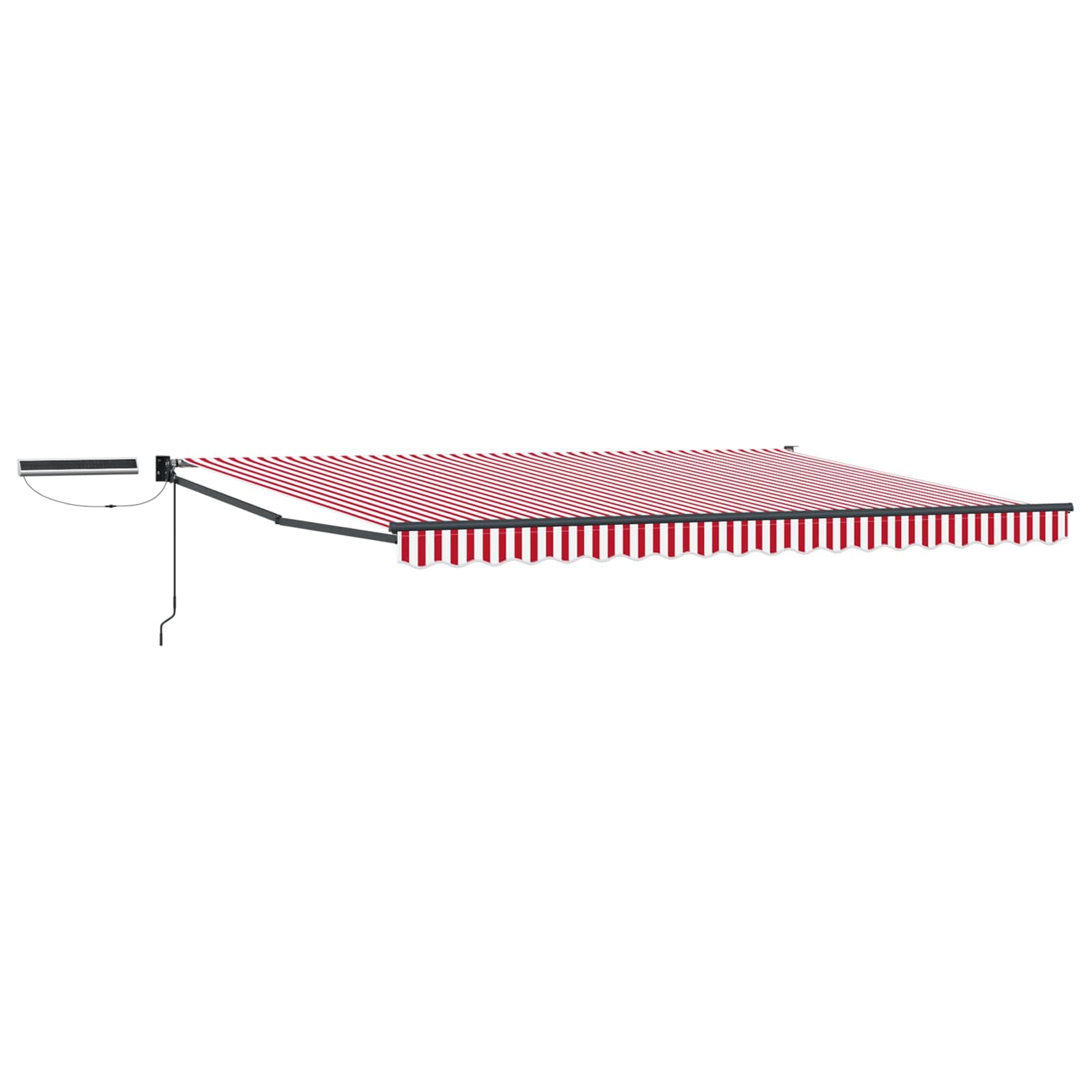vidaXL Electric Retractable Awning Red, White and Anthracite 5 x 3 m 2