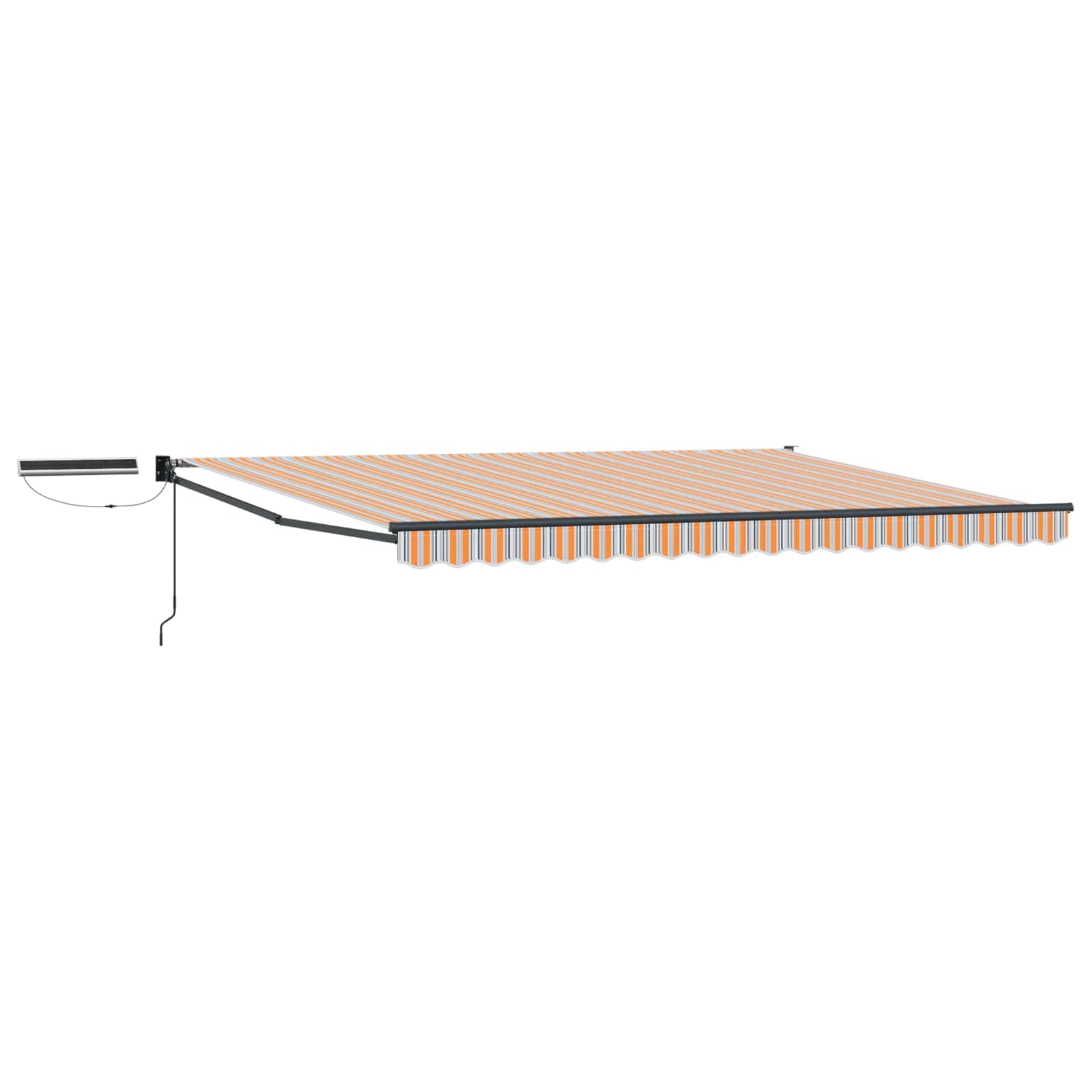 vidaXL Electric Retractable Awning Blue, Orange and Anthracite 5 x 3 m 2