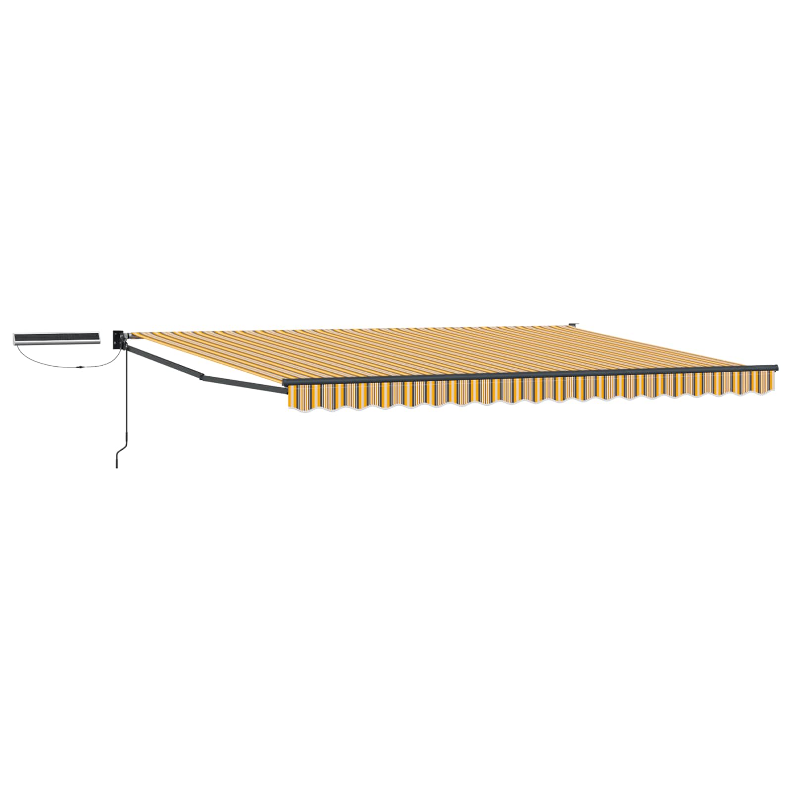 vidaXL Electric Retractable Awning Yellow, Grey and Anthracite 5 x 3 m 2