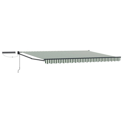 vidaXL Electric Retractable Awning Green, White and Anthracite 5 x 3 m 2