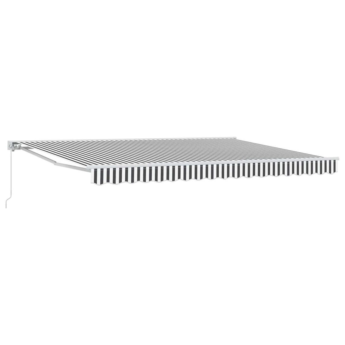 vidaXL Manual Retractable Awning Anthracite and White 4.5 x 3 m 2