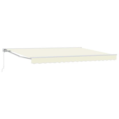 vidaXL Manual Retractable Awning Cream 5 x 3 m 2
