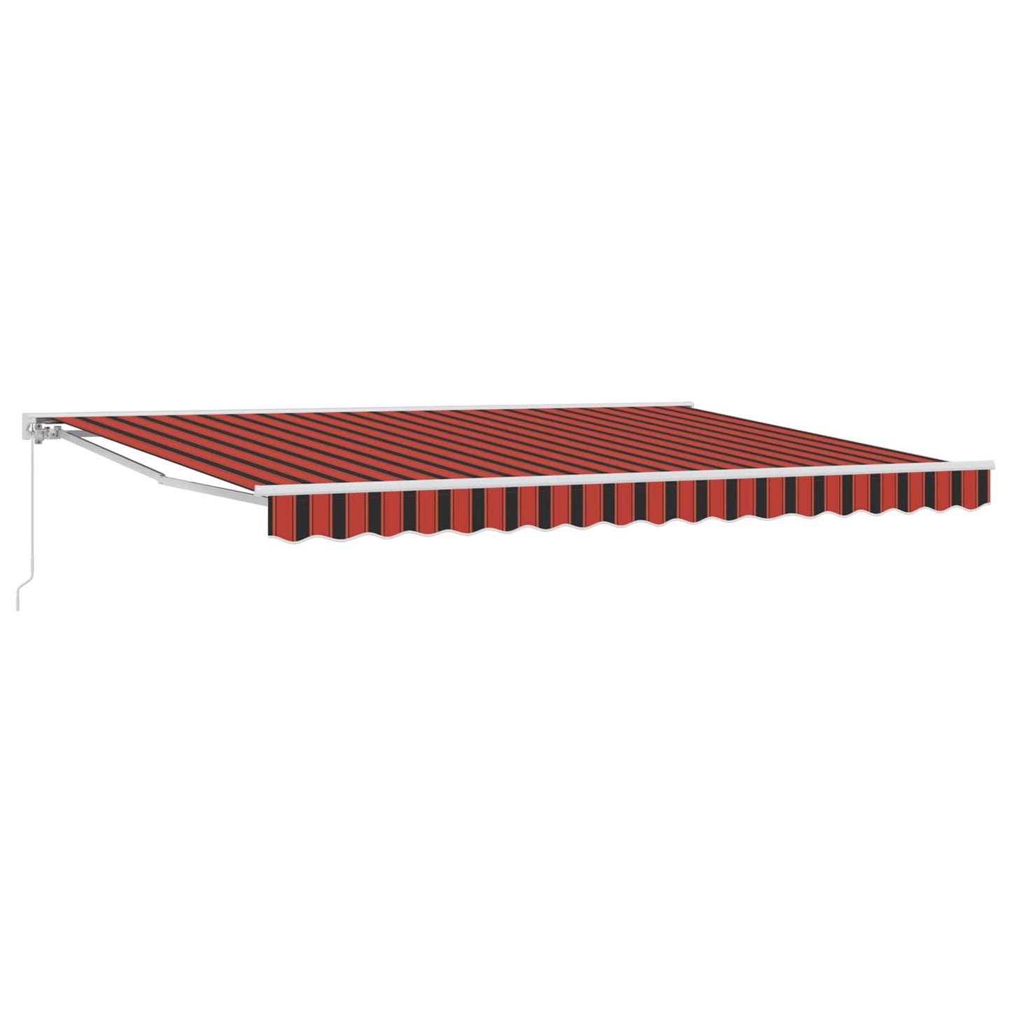 vidaXL Manual Retractable Awning Orange, Black and Yellow 5 x 3 m 2