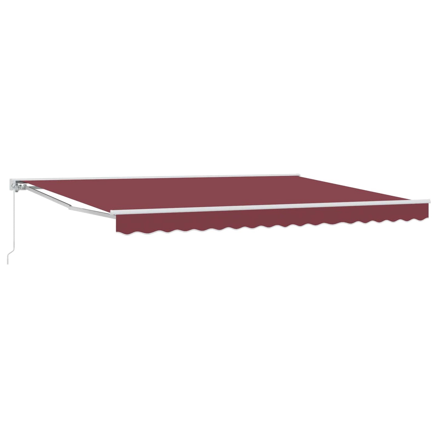 vidaXL Manual Retractable Awning Burgundy 5 x 3 m 2
