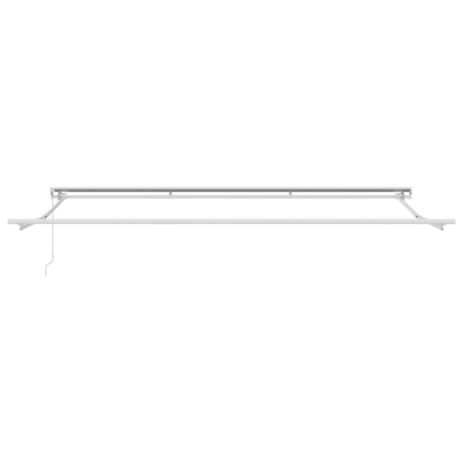 vidaXL Manual Retractable Awning Anthracite and White 5 x 3 m 5