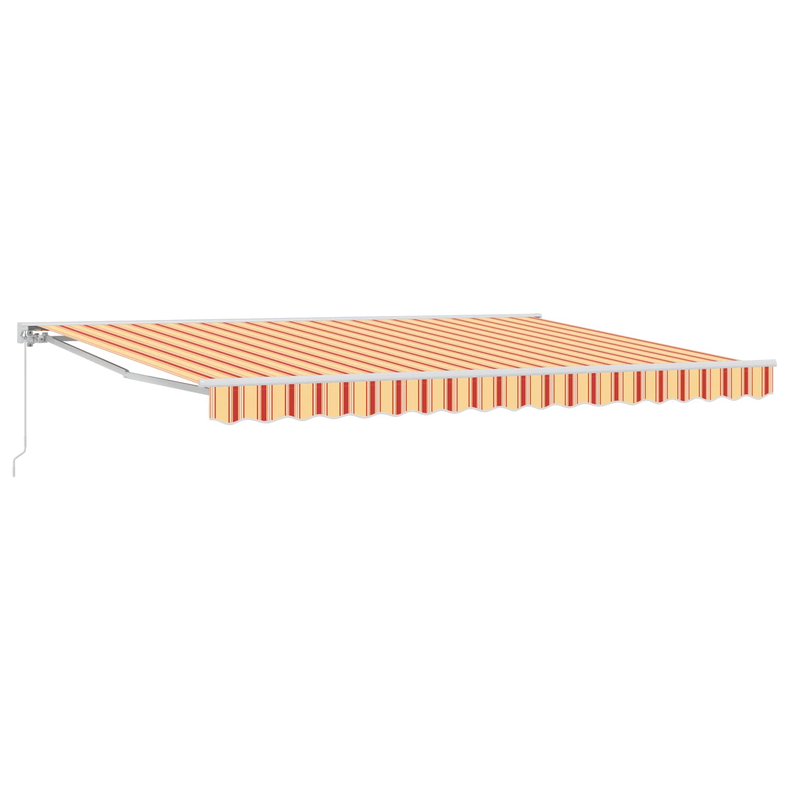 vidaXL Manual Retractable Awning Yellow and Orange 5 x 3 m 2