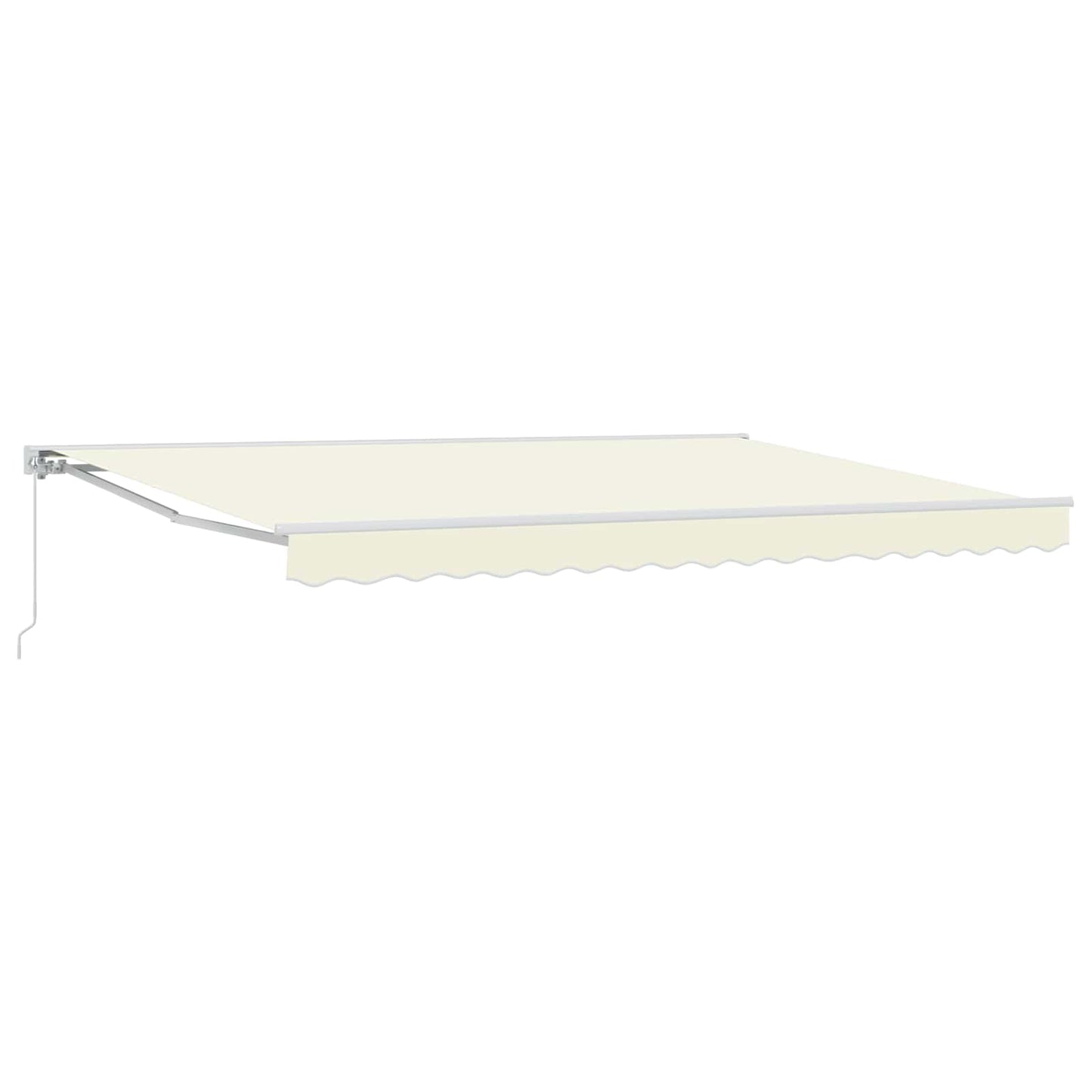 vidaXL Manual Retractable Awning Cream 5 x 3.5 m 2
