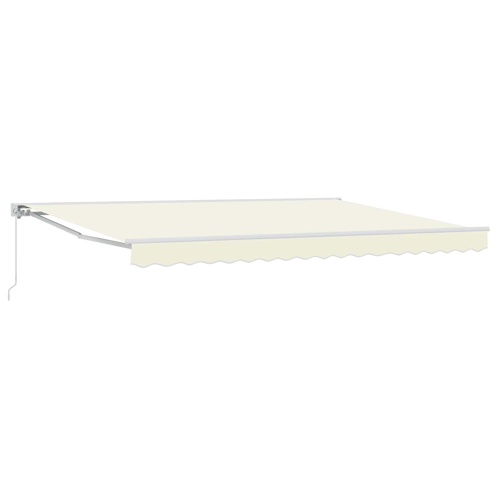 vidaXL Manual Retractable Awning Cream 5 x 3.5 m 2