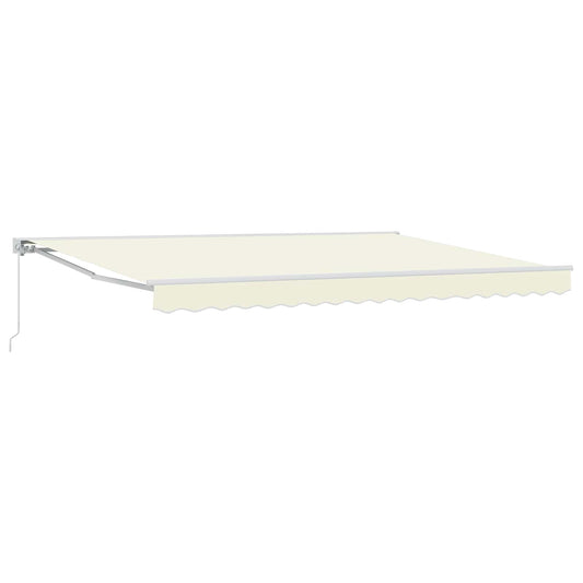 vidaXL Manual Retractable Awning Cream 5 x 3.5 m 2