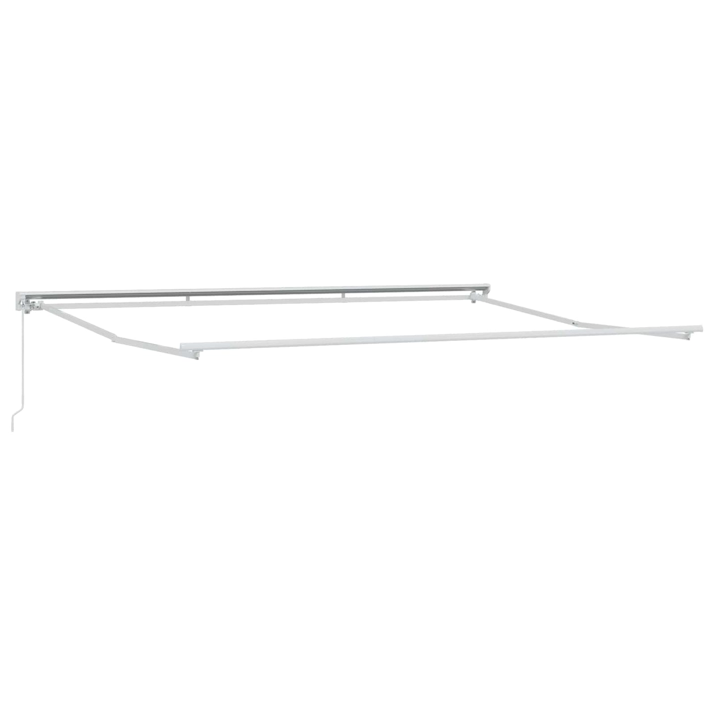 vidaXL Manual Retractable Awning Anthracite and White 5 x 3.5 m 3