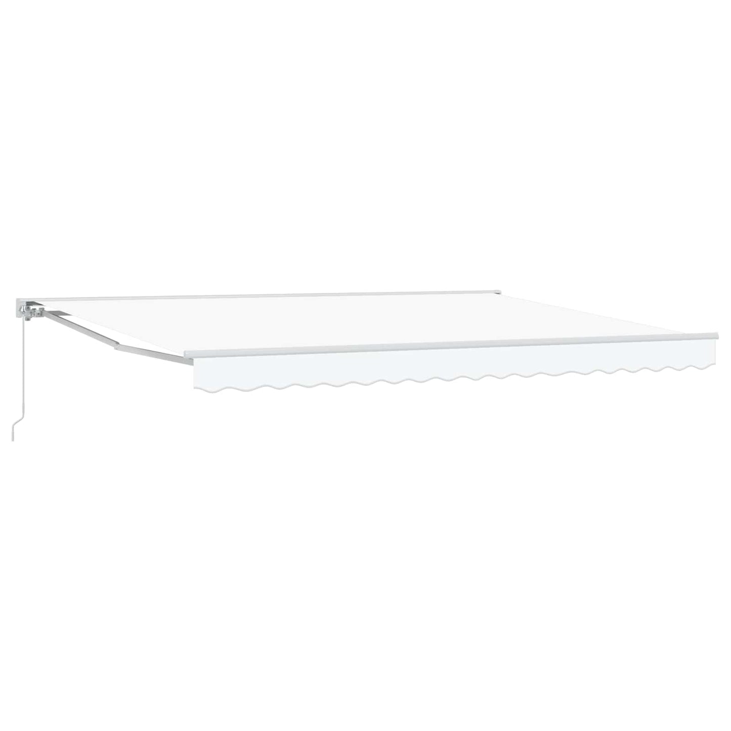 vidaXL Manual Retractable Awning White 5 x 3.5 m 2