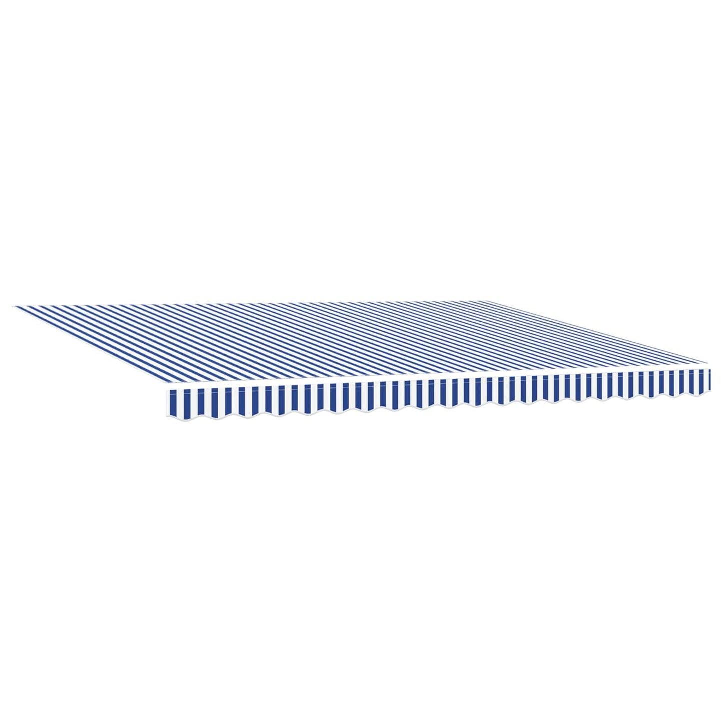 vidaXL Manual Retractable Awning Blue and White 4 x 3.5 m 4