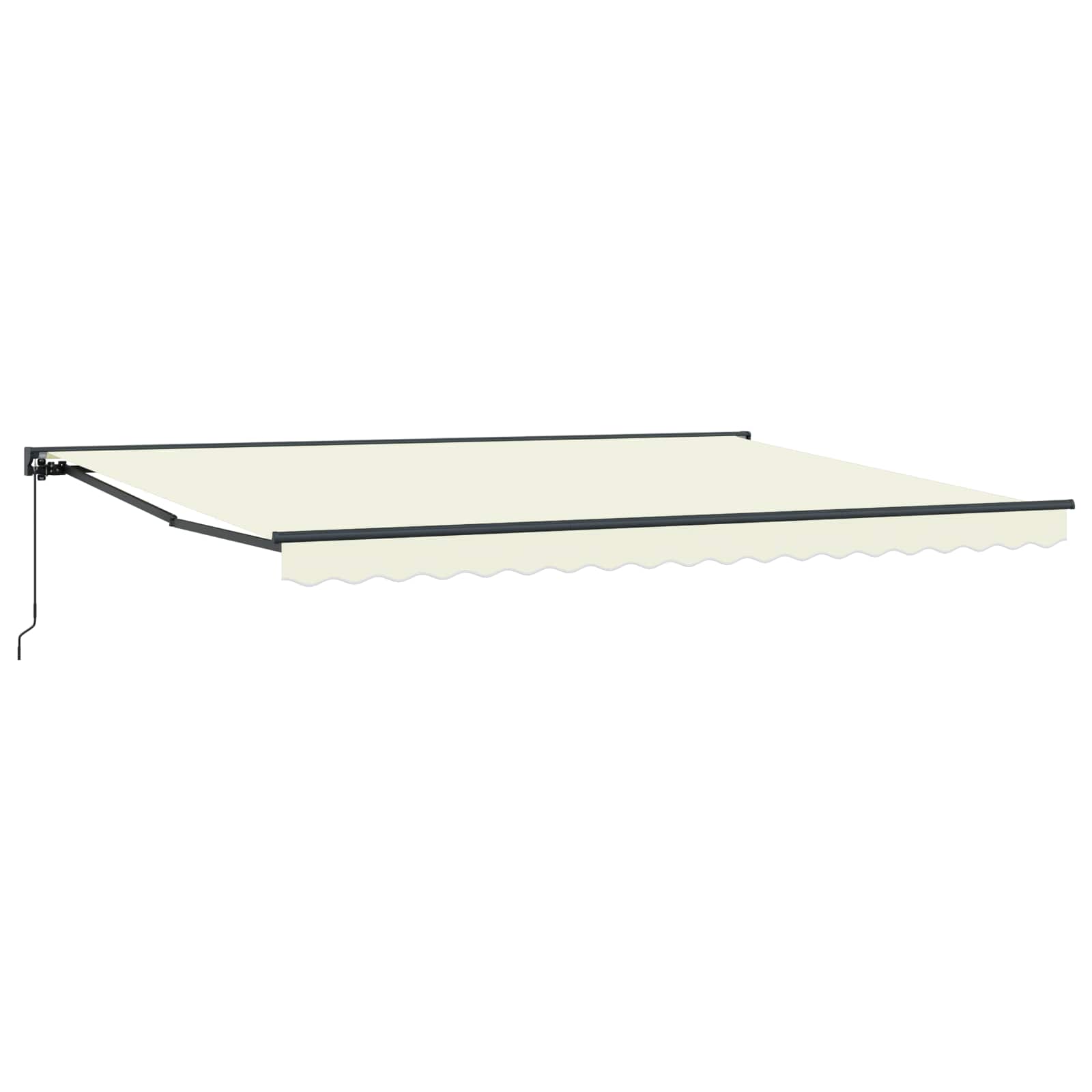 vidaXL Manual Retractable Awning Cream 4 x 3.5 m 2