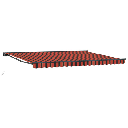vidaXL Manual Retractable Awning Orange, Black and Yellow 4 x 3.5 m 2