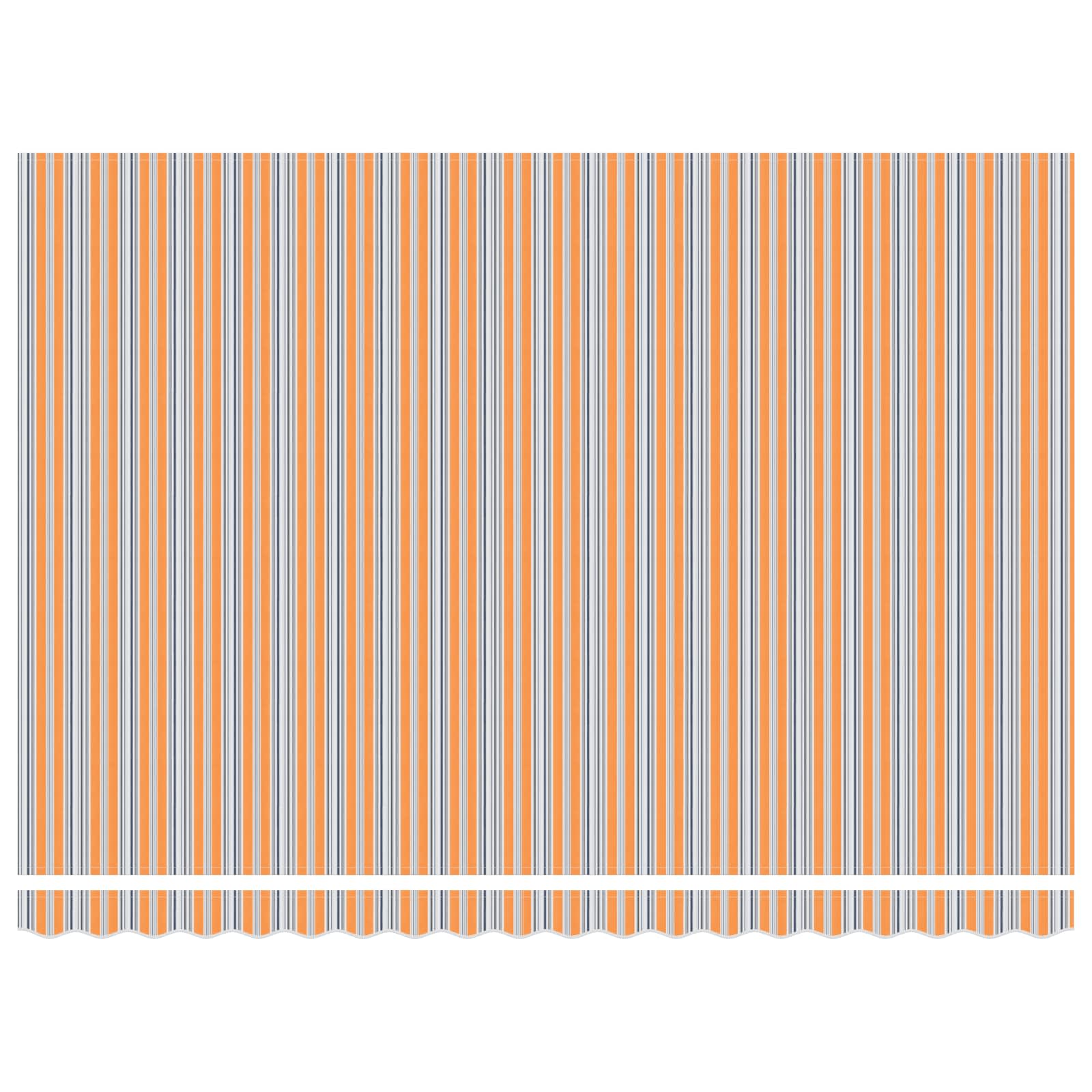 vidaXL Manual Retractable Awning Orange, Grey, Blue and White 6