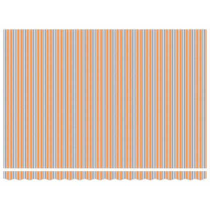vidaXL Manual Retractable Awning Orange, Grey, Blue and White 6