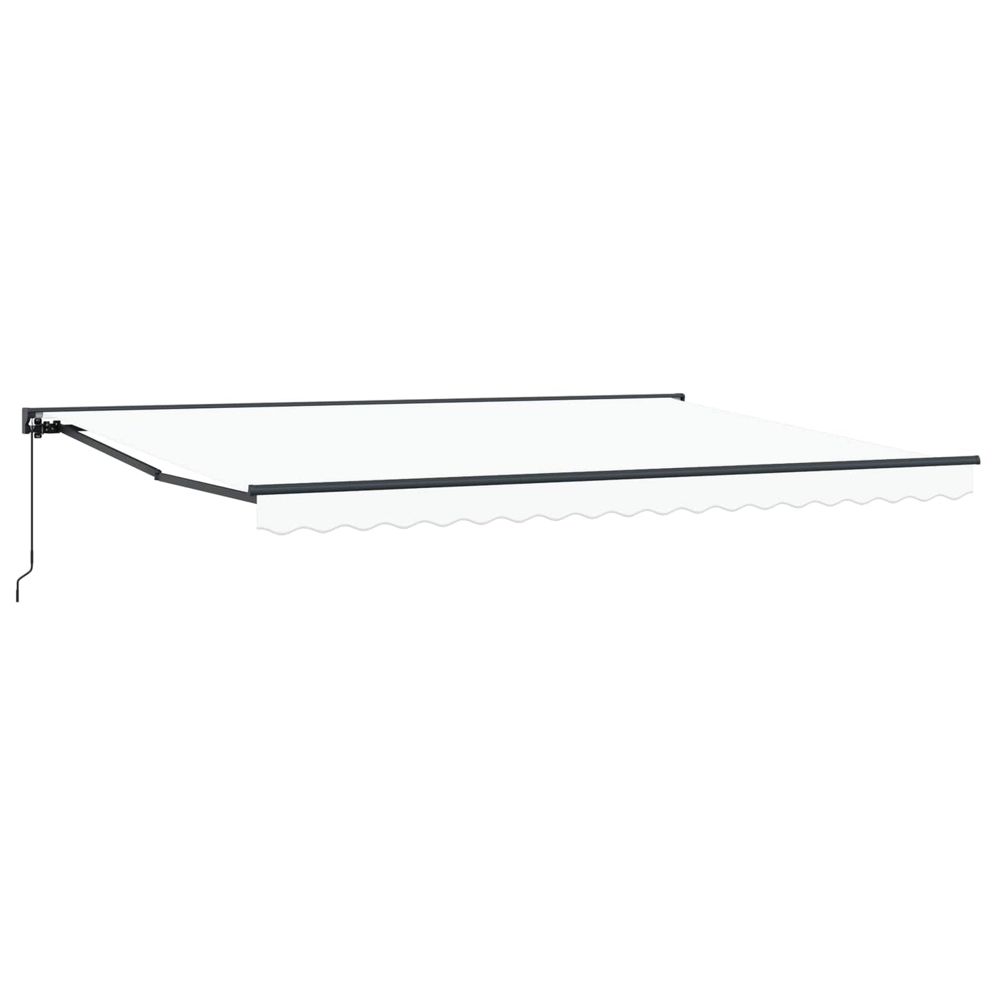 vidaXL Manual Retractable Awning White 4 x 3.5 m 2