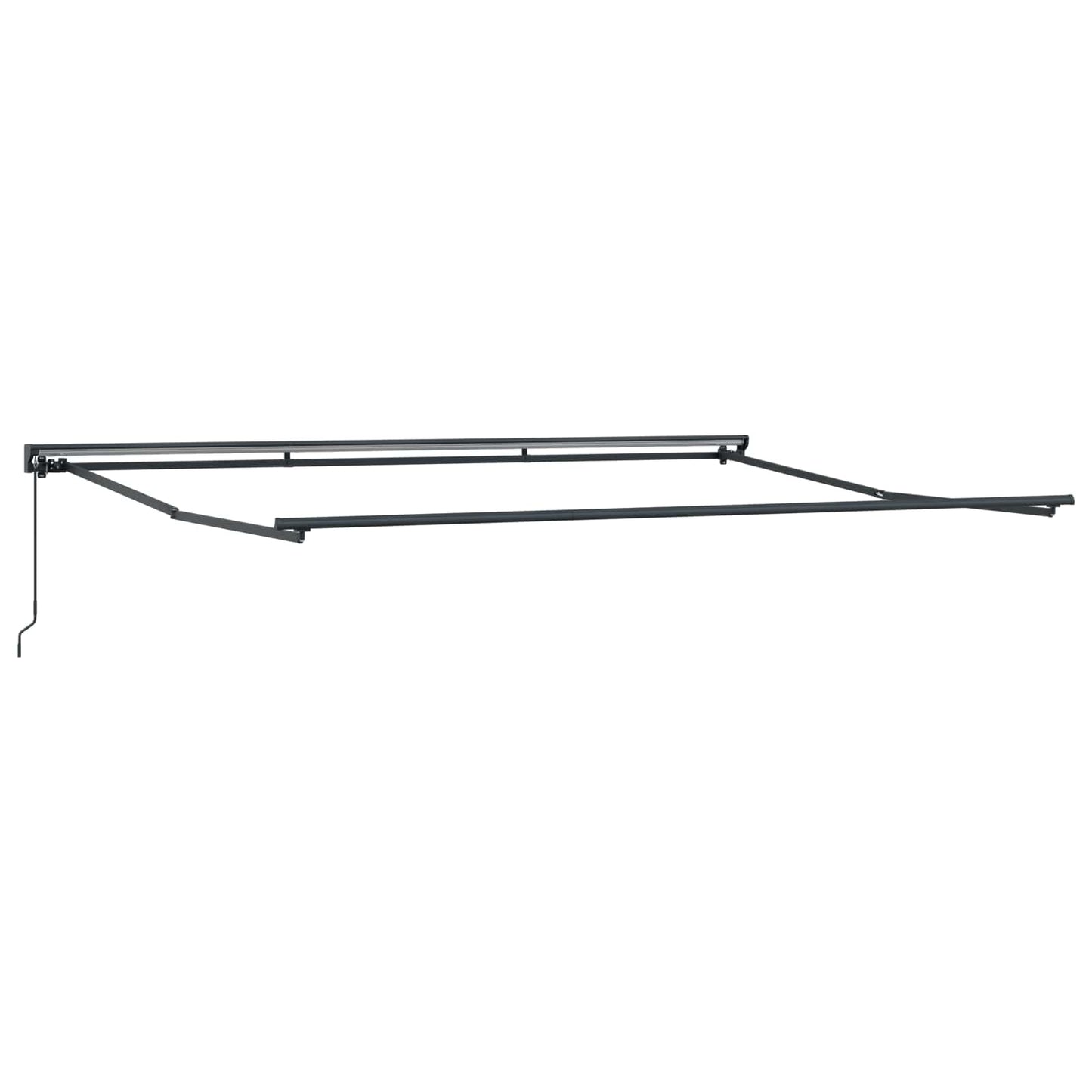vidaXL Manual Retractable Awning Blue and White 4.5 x 3.5 m 3