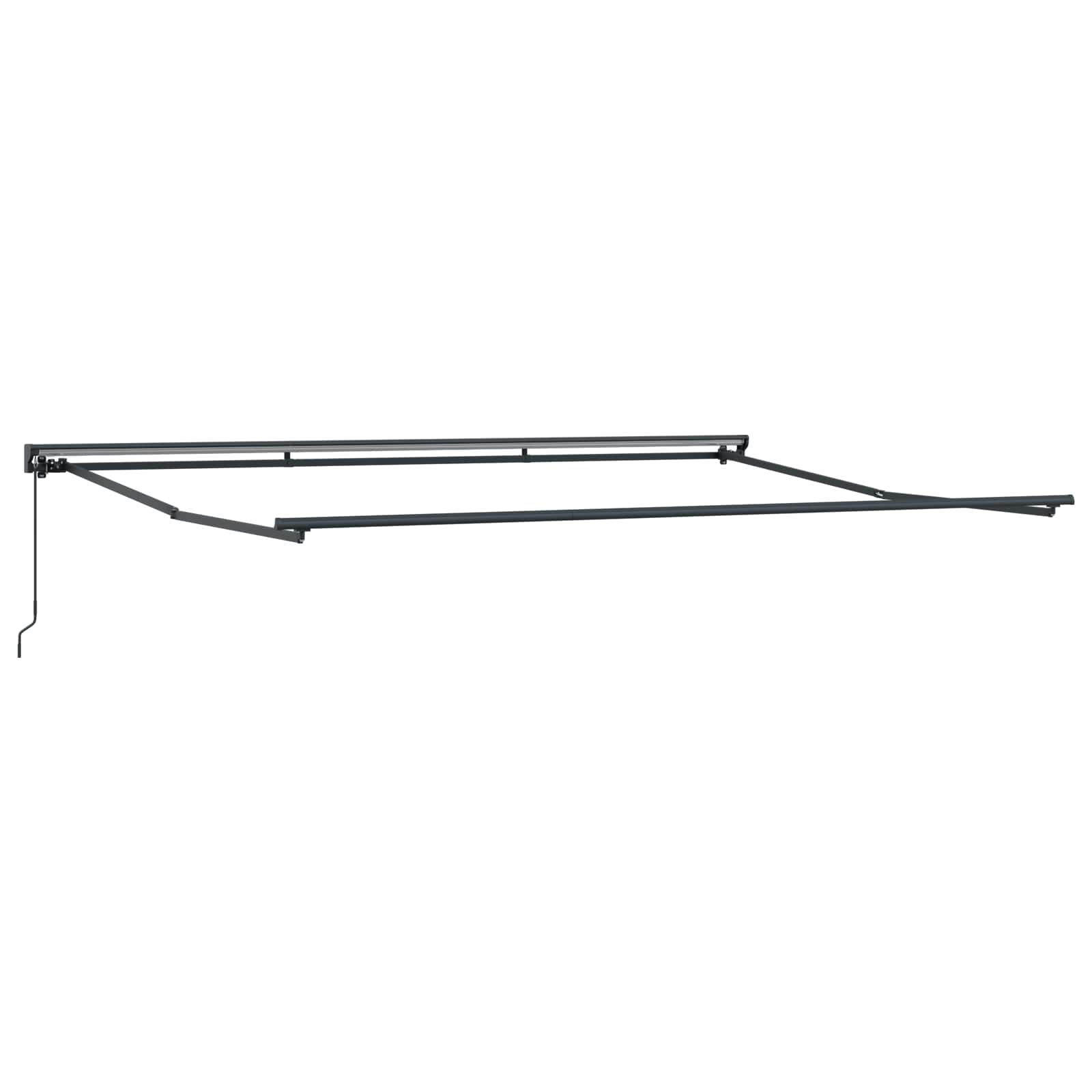 vidaXL Manual Retractable Awning Blue and White 4.5 x 3.5 m 3