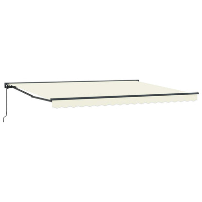 vidaXL Manual Retractable Awning Cream 4.5 x 3.5 m 2