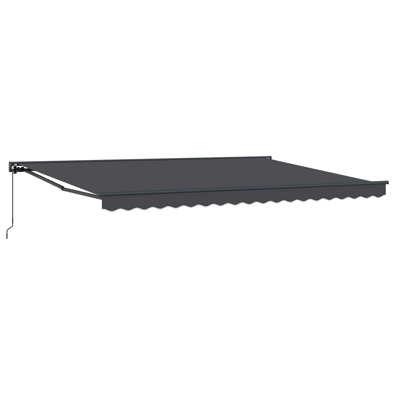 vidaXL Manual Retractable Awning Anthracite 4.5 x 3.5 m 2