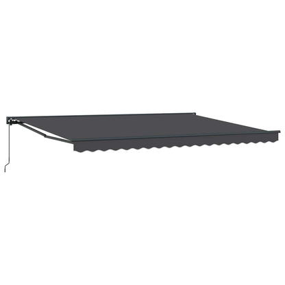 vidaXL Manual Retractable Awning Anthracite 4.5 x 3.5 m 2