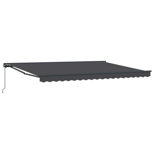 vidaXL Manual Retractable Awning Anthracite 4.5 x 3.5 m 2