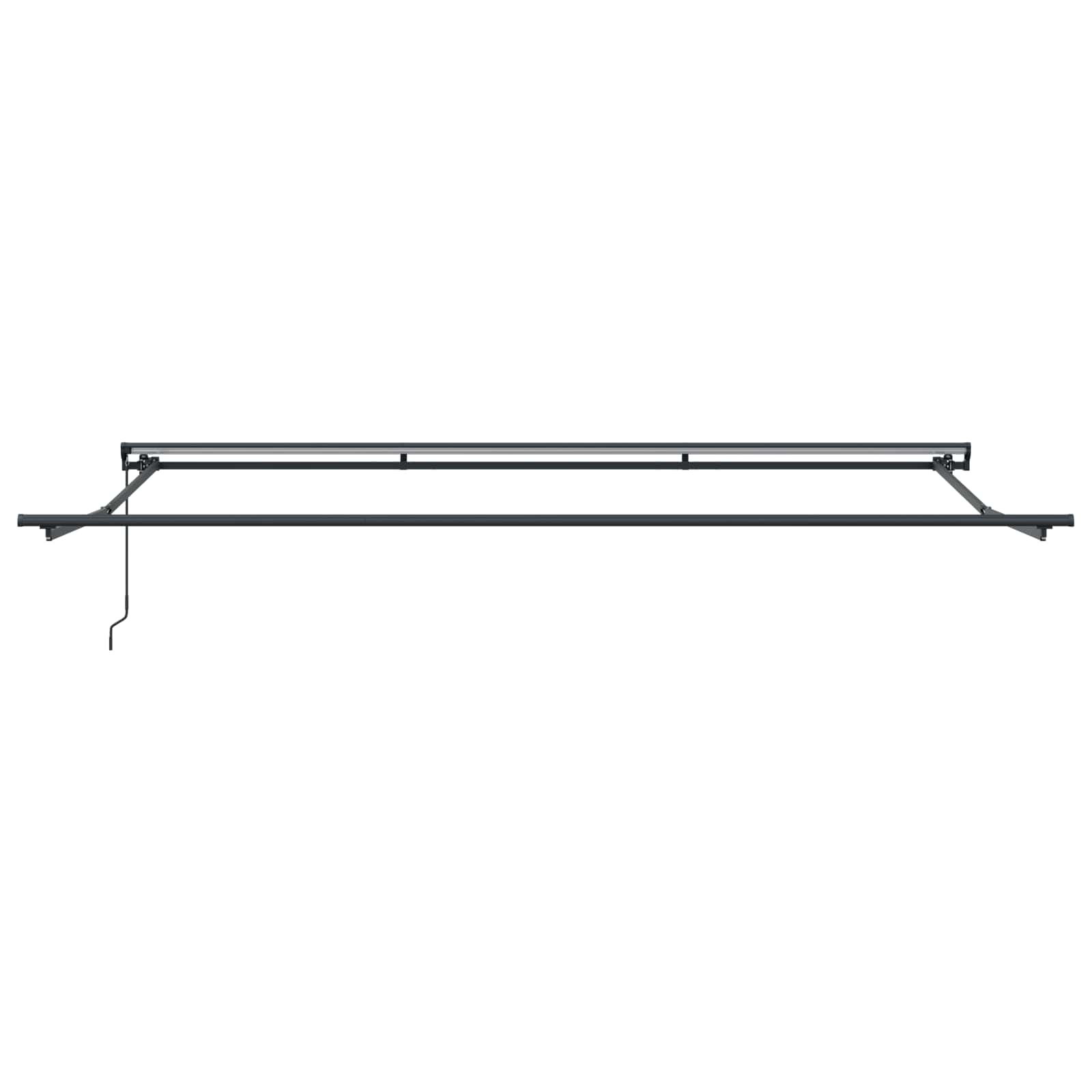 vidaXL Manual Retractable Awning Anthracite and White 4.5 x 3.5 m 5